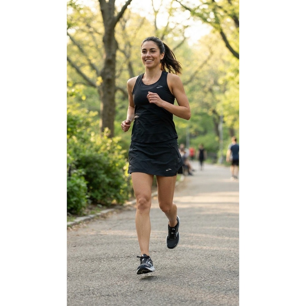 Brooks Motion II Skort Women M Black Excellent Running Athletic Skirt WM845